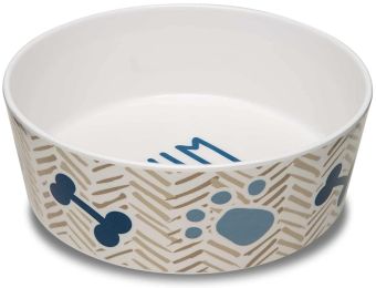 Loving Pets Dolce Moderno Bowl Yum Chevron Design (size: Large - 1 count)