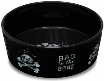 Loving Pets Dolce Moderno Bowl Bad to the Bone Design (size: Small - 1 count)