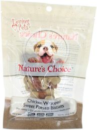 Loving Pets Natures Choice Chicken Wrapped Sweet Potato Biscuit Dog Treats (size: 48 oz (24 x 2 oz))