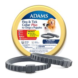 Adams Flea and Tick Collar Plus for Dogs and Puppies (size: 4 count (2 x 2 ct))