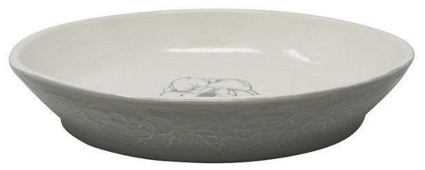 Pioneer Pet Ceramic Oval Magnolia Food or Water Bowl for Pets (size: 4 count)