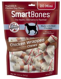 SmartBones Vegetable and Chicken Wrapped Rawhide Free Dog Bone (size: 60 count (3 x 20 ct))