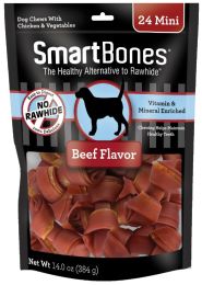 SmartBones Rawhide Free Beef Bones Mini (size: 72 count (3 x 24 ct))