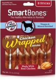 SmartBones Chicken Wrapped Sticks Rawhide Free Dog Chew (size: 56 count (7 x 8 ct))