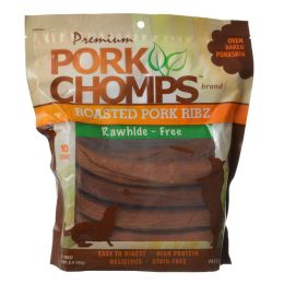 Pork Chomps Roasted Pork Ribz Dog Treats (size: 30 count (3 x 10 ct))