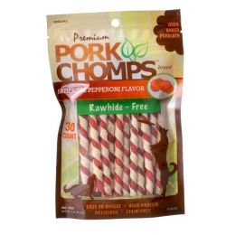 Pork Chomps Pepperoni Flavor Twists (size: 300 count (10 x 30 ct))