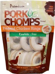 Pork Chomps Pressed Chicken Rings Dog Treats (size: 32 count (4 x 8 ct))