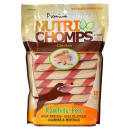 Pork Chomps Premium Nutri Chomps Chicken Wrapped Twists Dog Treat (size: 45 count (3 x 15 ct))