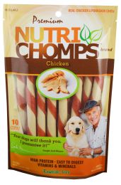Nutri Chomps Mini Twist Dog Treat Chicken Flavor (size: 60 count (6 x 10 ct))