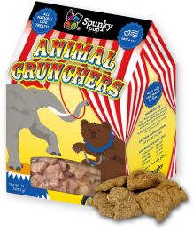Spunky Pup Animal Crunchers All Natural Dog Biscuit Treat Peanut Butter Flavor (size: 12 oz)