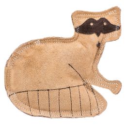 Spot Dura Fused Leather Raccoon Dog Toy (size: 6 Count)