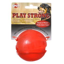Spot Play Strong Rubber Ball Dog Toy Red (size: Medium - 1 count)
