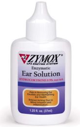 Zymox Enzymatic Ear Solution with Hydrocortisone for Dog and Cat (size: 3.75 oz (3 x 1.25 oz))